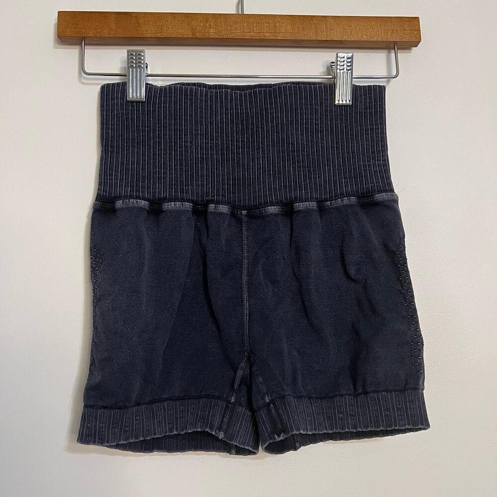 NWOT Free People Movement Good Karma Shorts in Washed Black - Picture 2 of 5